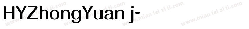 HYZhongYuan j字体转换